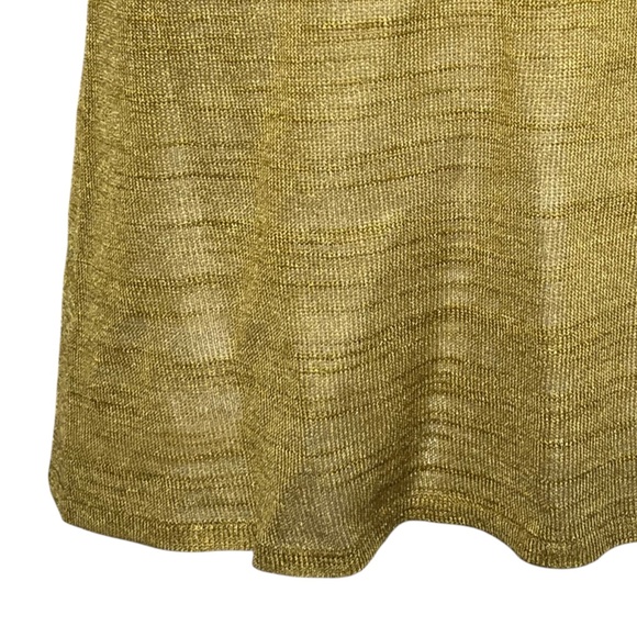 Emanuel Ungaro Vintage Tank Top Taupe Metallic Gold Knit Crew Neck Size M - Picture 3 of 9